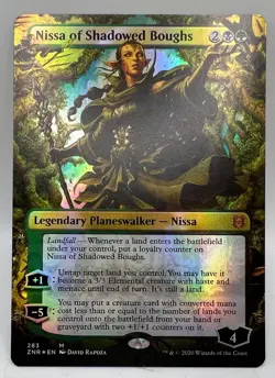 ONE 2020 Magic the Gathering "Nissa of Shadowed Boughs" holo card. Pack fresh! - Image 1