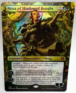 ONE 2020 Magic the Gathering "Nissa of Shadowed Boughs" holo card. Pack fresh! - Image 2