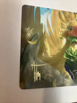 Gysahl Greens Gold Stamped Art Card - FINAL FANTASY 10/53 NM MTG Gold Art Signed - Image 2