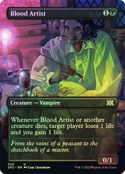Magic The Gathering MTG BLOOD ARTIST FOIL BORDERLESS Double Masters 2022 NM - Image 1