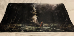 MTG Seb McKinnon Swamp Playmat Signed Kickstarter - Image 1