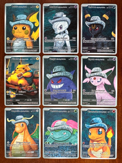 Pokemon Van Gogh Set of Nine (9) "New Style" Holo Cards - Custom Art Cards - DIY - Image 2
