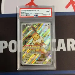 2025 Pokemon Prismatic Evolutions Eevee Black Star Promo #173 PSA 9 - Image 1