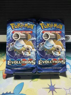 Pokemon TCG: X Y Evolutions 2X Booster Packs SEALED FRESH OUT OF TIN - Image 1