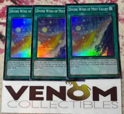 3x (M/NM) Divine Wind of Mist Valley THSF-EN056 Super Rare 1st Edition YuGiOh - Image 1