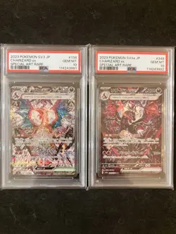 PSA 10 Charizard EX SAR Pokemon Card Black Flame Shiny Treasure Orig. 1 Owner - Image 1