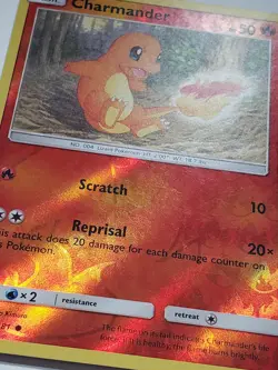 REVERSE HOLO Charmander 11/181 LP / VLP - Team Up Pokemon Card Naoyo Kimura Art - Image 2
