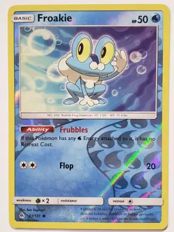 REVERSE HOLO Froakie 21/131 LP / VLP - Forbidden Light Pokemon Card Ken Sugimori - Image 1