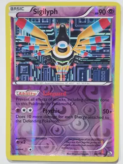 REVERSE HOLO Sigilyph 66/113 LP Legendary Treasures Pokemon Card - Shigenori Art - Image 1