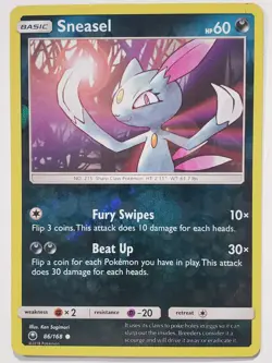 REVERSE HOLO Sneasel 86/168 LP - Celestial Storm Pokemon Card - Ken Sugimori Art - Image 1