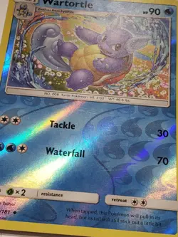 REVERSE HOLO Wartortle 24/181 VLP - Team Up Pokemon Card - Misa Tsutsui Art - Image 2