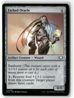 Etched Oracle Commander: Edge of Eternities MAGIC MTG NM - Image 1