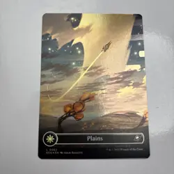 MTG Edge of Eternity - Plains 0262 FOIL Land Full Art (Borderless) NM - Image 1