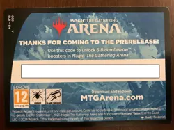 Magic MtG Arena Prerelease Code Card - Bloomburrow BLB - Image 1