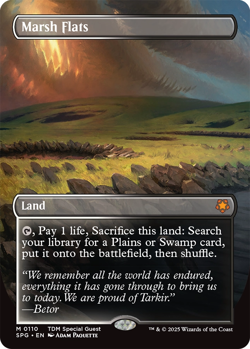 Marsh Flats 0110 ~ Borderless Mythic NM MTG Tarkir Dragonstorm - Image 1