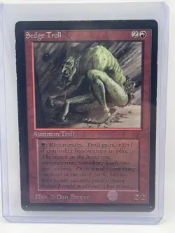 RARE MAGIC THE GATHERING MTG SEDGE TROLL BETA SLIGHT WEAR ON EDGE 1993 - Image 1