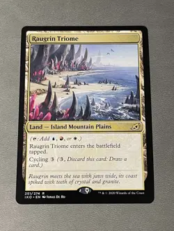1x Raugrin Triome Ikoria Lair of Behemoths Magic MTG NM - Image 1