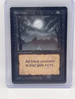 RARE MAGIC THE GATHERING MTG BAD MOON BETA SLIGHT WEAR 1993 - Image 1