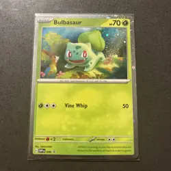Pokemon Scarlet & Violet 151 Bulbasaur SVP 046 Cosmos Holo Black Star Promo NM - Image 1