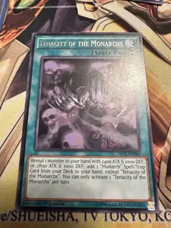 Tenacity of the Monarchs SECE-EN061 Rare 1st Edition NM Yugioh - Image 1