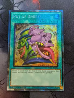 Yugioh Pot of Desires RA01 EN056 Collector's Rare 1st ED - Image 1