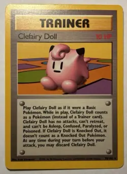 1999 Pokemon TCG Clefairy Doll 70/102 Base Set Rare Vintage Card WOTC LP - Image 1
