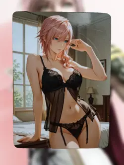 Lightning Final Fantasy Anime Waifu Sexy Goddess Doujin Lewd Hentai Card - Image 1