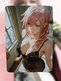 Lightning Final Fantasy Anime Waifu Sexy Goddess Doujin Lewd Hentai Card - Image 1
