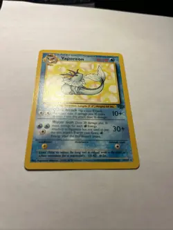 1999 Pokemon TCG Jungle Set Vaporeon 28/64 Non Holo Rare Vintage Card WOTC LP - Image 3