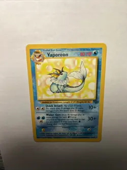 1999 Pokemon TCG Jungle Set Vaporeon 28/64 Non Holo Rare Vintage Card WOTC LP - Image 4