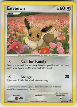 Pokemon TCG Eevee (62) 62/100 Majestic Dawn Common card Normal - Image 1