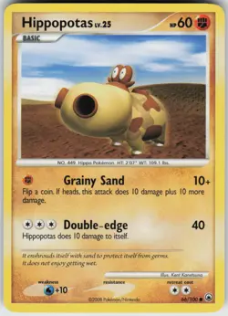 Pokemon TCG Hippopotas 66/100 Majestic Dawn Common card Normal - Image 1