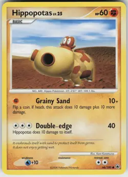 Pokemon TCG Hippopotas 66/100 Majestic Dawn Common card Normal - Image 1