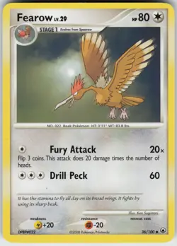 Pokemon TCG Fearow 36/100 Majestic Dawn Uncommon card Normal - Image 1