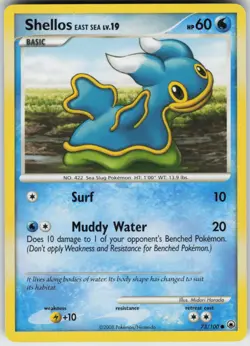 Pokemon TCG Shellos East Sea 73/100 Majestic Dawn Common card Normal - Image 1