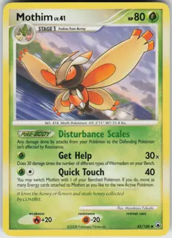 Pokemon TCG Mothim 42/100 Majestic Dawn Uncommon card Normal - Image 1