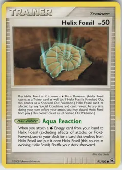 Pokemon TCG Helix Fossil 91/100 Majestic Dawn Common card Normal - Image 1