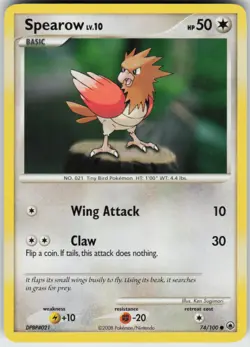 Pokemon TCG Spearow 74/100 Majestic Dawn Common card Normal - Image 1