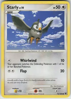 Pokemon TCG Starly 75/100 Majestic Dawn Common card Normal - Image 1