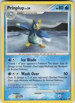 Pokemon TCG Prinplup 44/100 Majestic Dawn Uncommon card Normal - Image 1