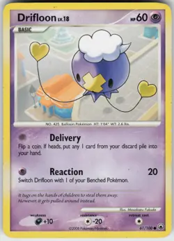 Pokemon TCG Drifloon 61/100 Majestic Dawn Common card Normal - Image 1