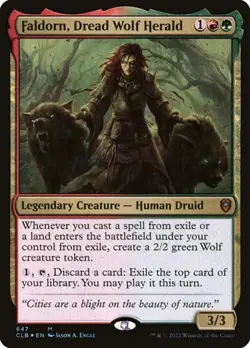 Faldorn, Dread Wolf Herald - Foil CLB NM MTG - Image 1