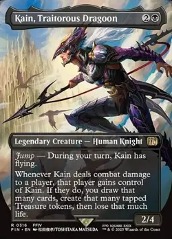 Kain, Traitorous Dragoon (#316) - Foil Extended Art FIN NM MTG - Image 1