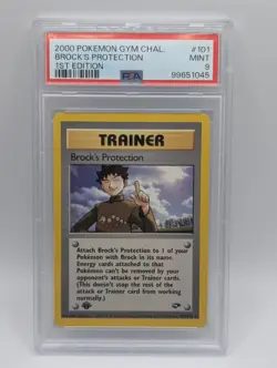 PSA 9 Pokemon 2000 1st Edition Gym Challenge Brock's Protection Rare #101 - Image 1
