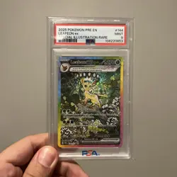 2025 POKEMON PRISMATIC EVOLUTIONS SPECIAL ILLUSTRATION RARE LEAFEON EX PSA 9 - Image 1