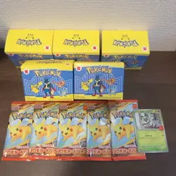 McDonald's Promo 2025 pokemon cards Japanese Pikachu Toy & 4pack & Sprigatito - Image 1