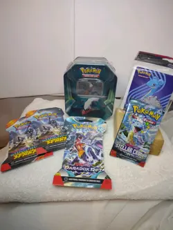 Pokemon Bundle Pack Tin and Cards New - Image 1