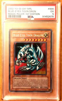 Yugioh Blue-Eyes Toon Dragon Magic Ruler 1st Edition 2002 Secret Rare - PSA 5 EX - Image 1