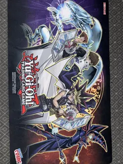 Yugioh New York Comic Con Yugi Dark Magician & Kaiba Blue Eyes Dragon Playmat - Image 1