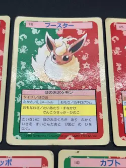 Topsun Pokemon Card Japanese Vaporeon Flareon Raichu Green Blue Back #2501180002 - Image 5
